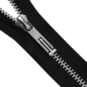 #5 Flexible Foldable Fancy Puller Silver Metal Zipper