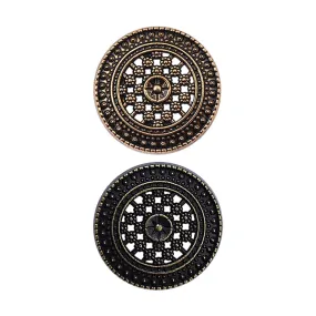 Intricate Cutwork Design Antique Buttons for Occasion Wear