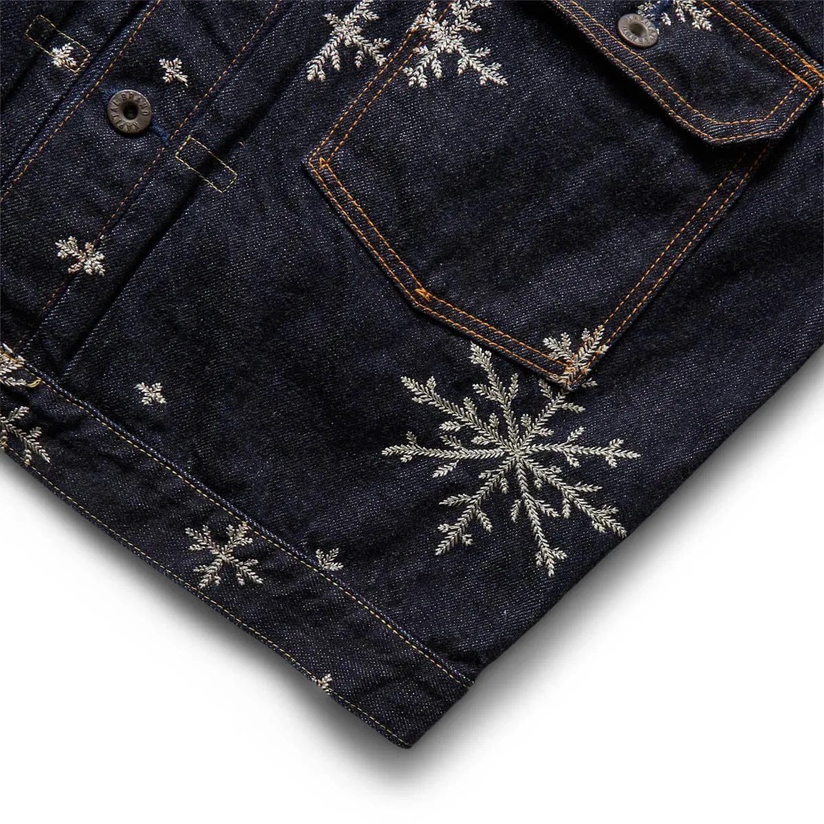 14OZ DENIM SNOW EMBROIDERY 1ST JKT