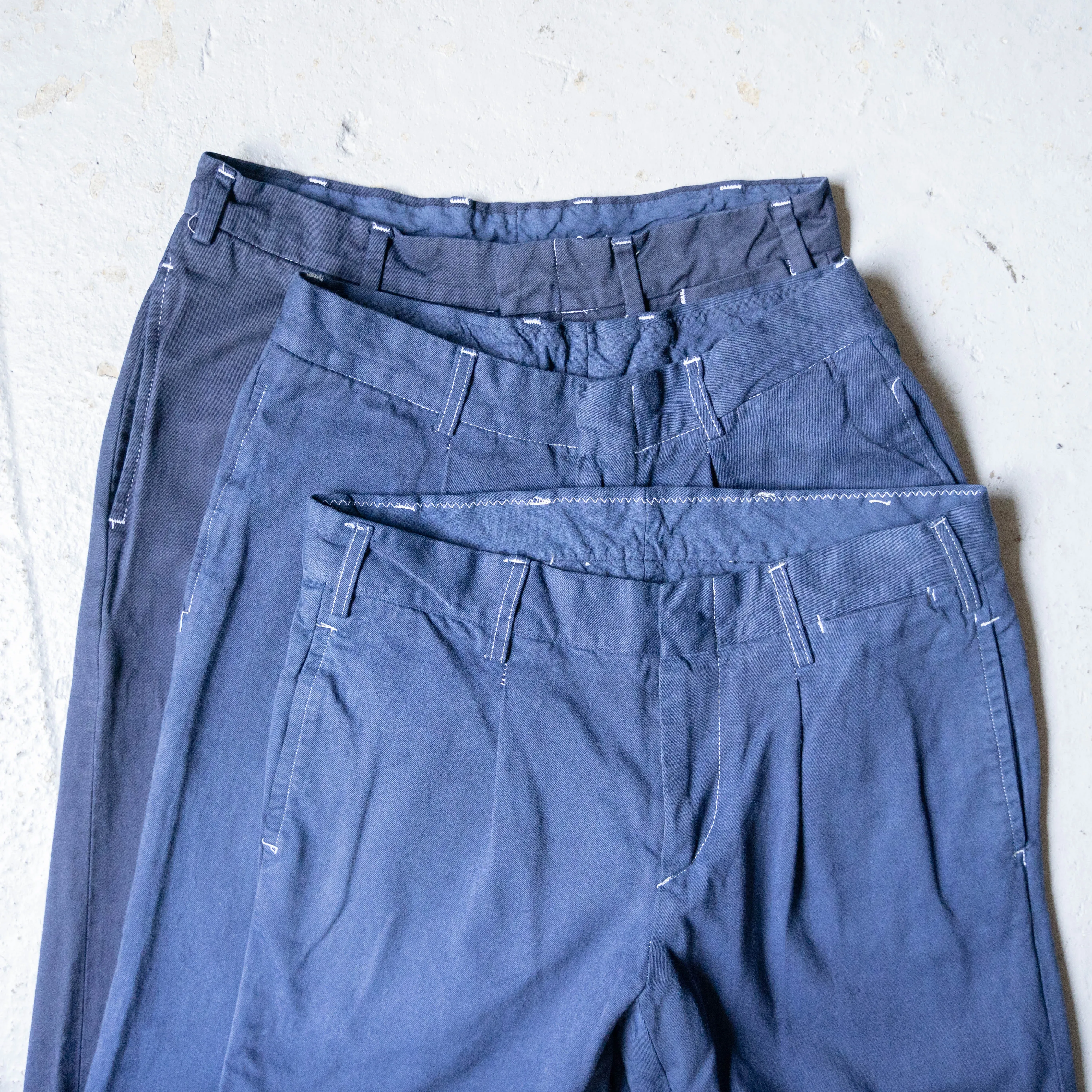 1990-00s Italian military over dyed navy color chino pants