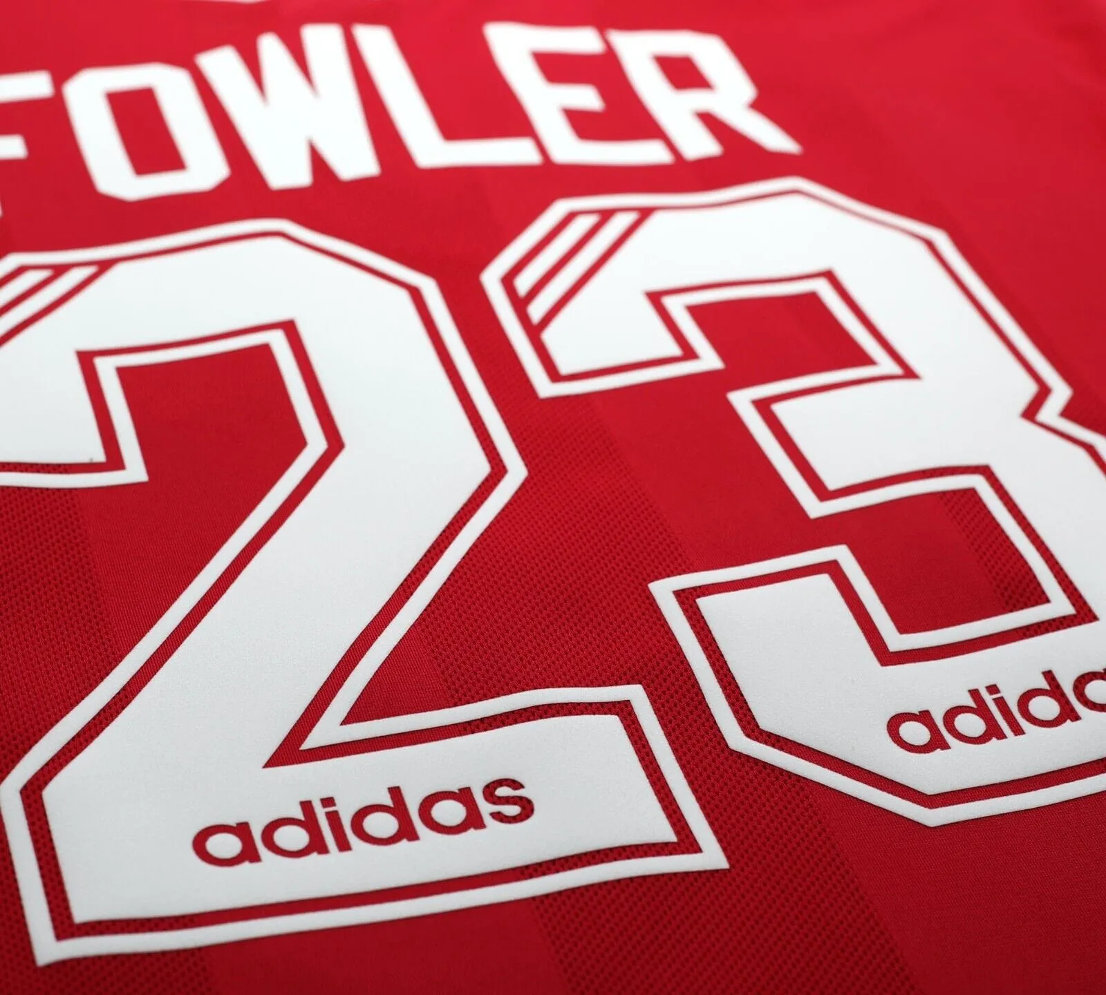 1995/96 FOWLER #23 Liverpool Vintage adidas Home Football Shirt Jersey (L/XL)