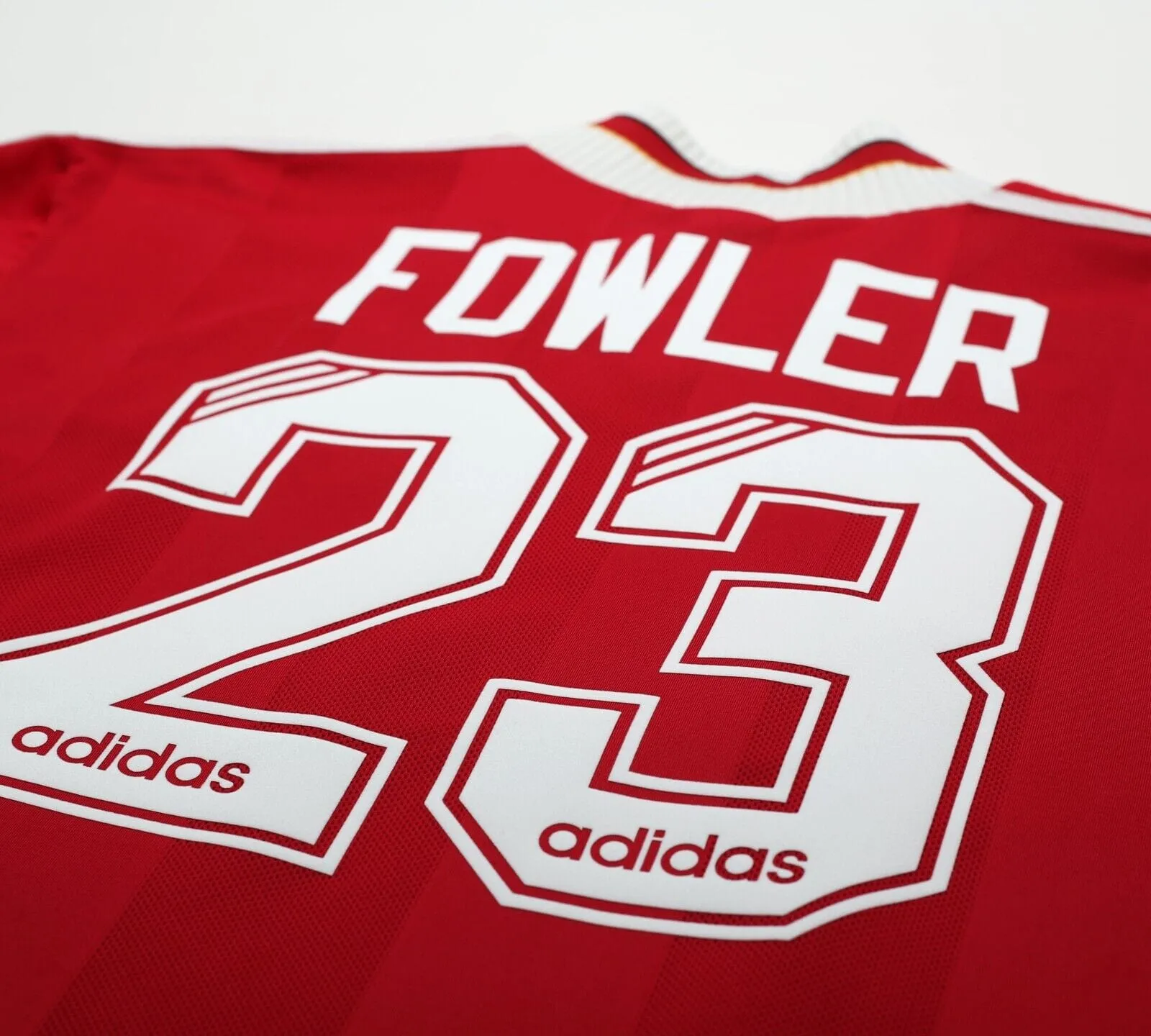 1995/96 FOWLER #23 Liverpool Vintage adidas Home Football Shirt Jersey (L/XL)