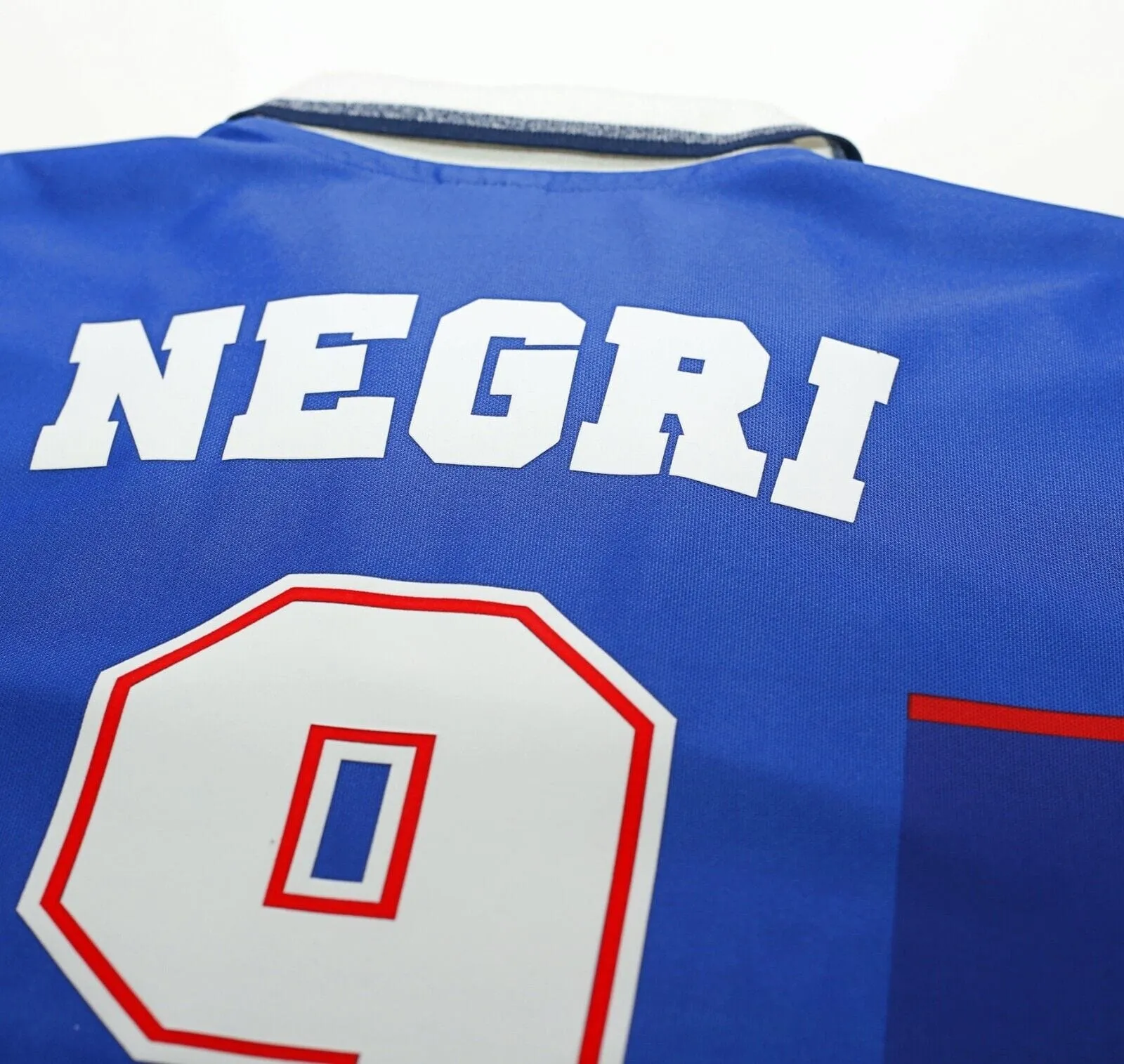 1997/98 NEGRI #9 Rangers Vintage Nike European Home Football Shirt Jersey (XL)