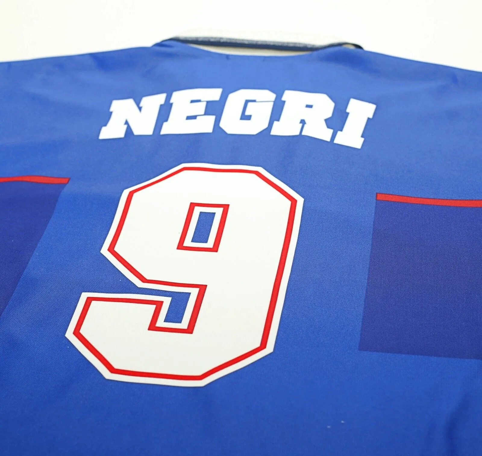 1997/98 NEGRI #9 Rangers Vintage Nike European Home Football Shirt Jersey (XL)