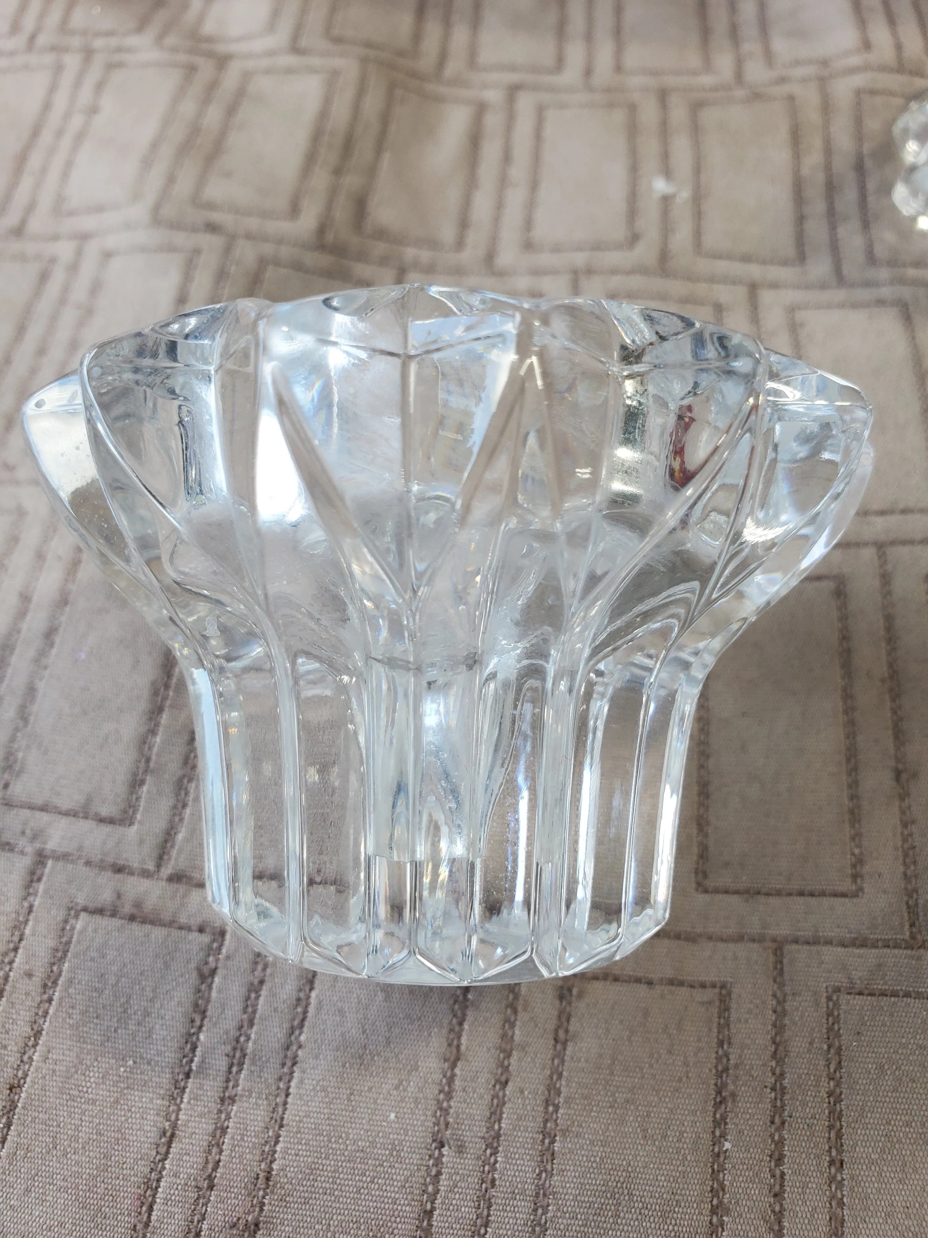 2 Piece Set of Vintage Cristal d'Arque Crystal Cheverny Candlesticks (2 SETS AVAILABLE PRICED INDIVIDUALLY AT $15 EACH)