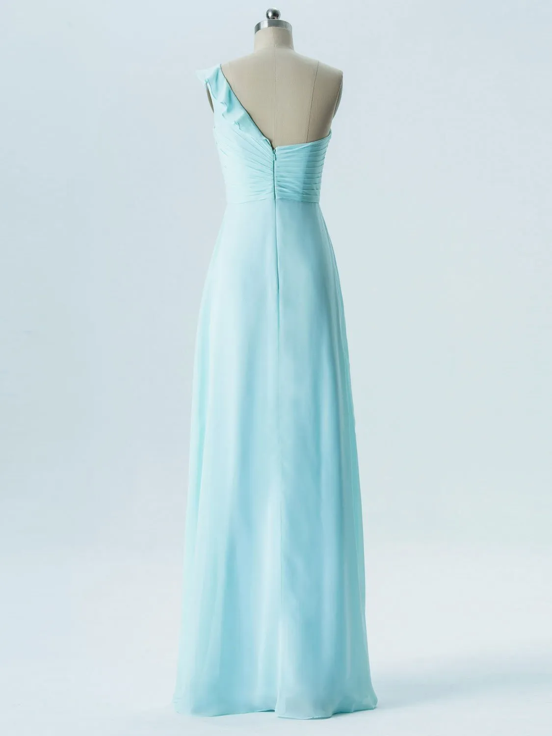 A-line Asymmetric Sweetheart Floor-Length Chiffon Bridesmaid Dresses 2864