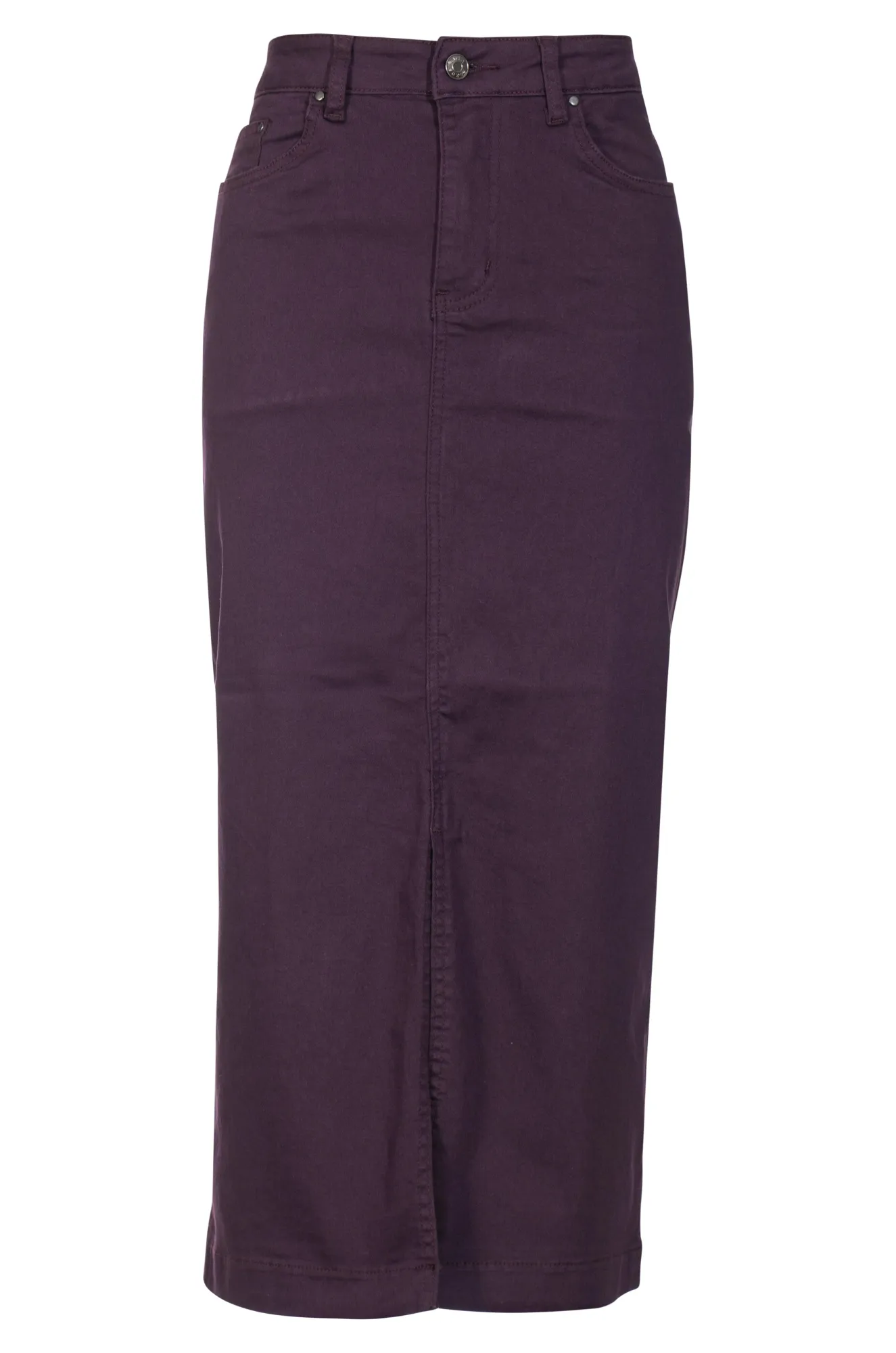 A-line Coloured Denim Skirt | DEEP PLUM | 6904ZZ