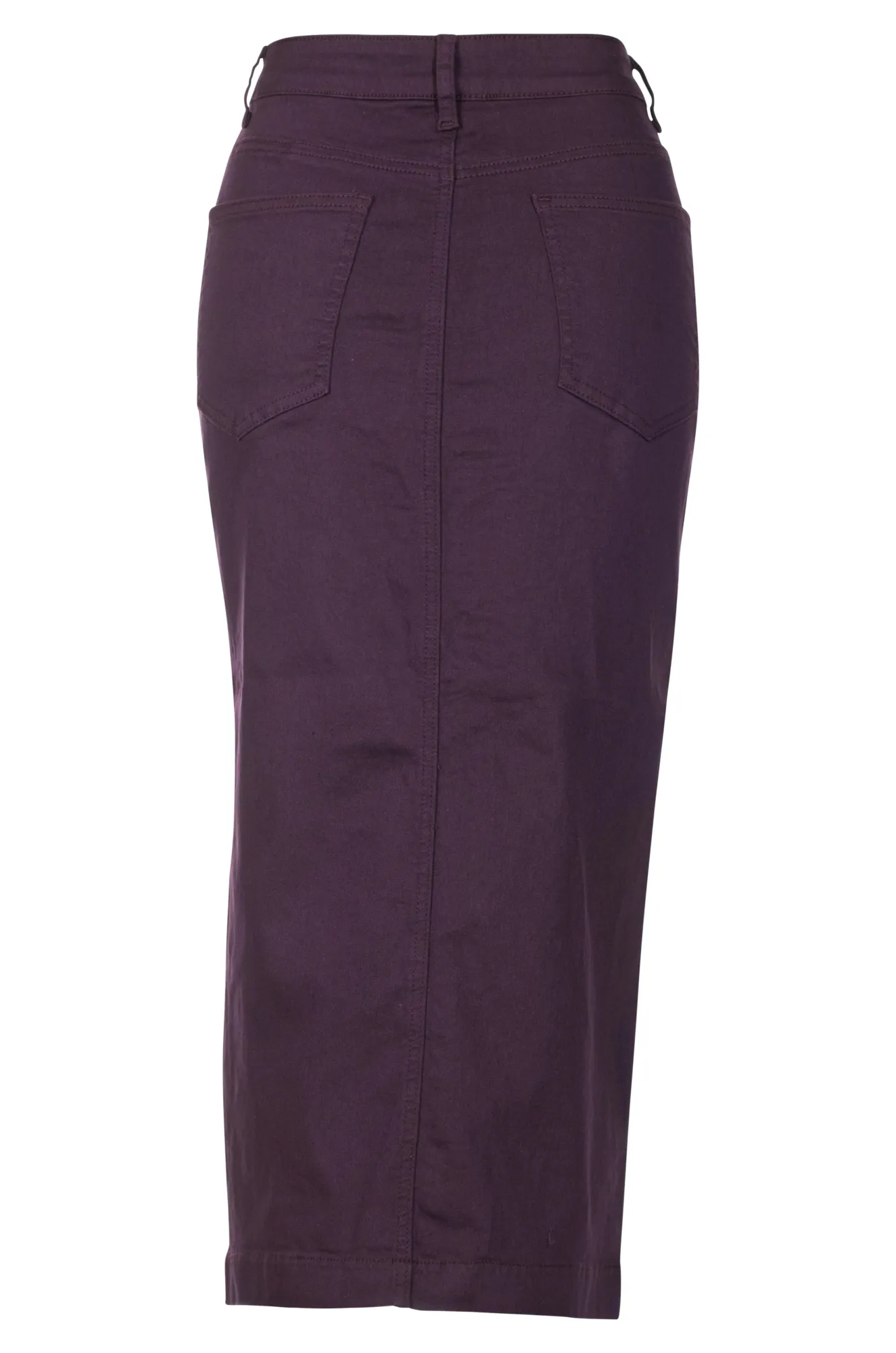 A-line Coloured Denim Skirt | DEEP PLUM | 6904ZZ