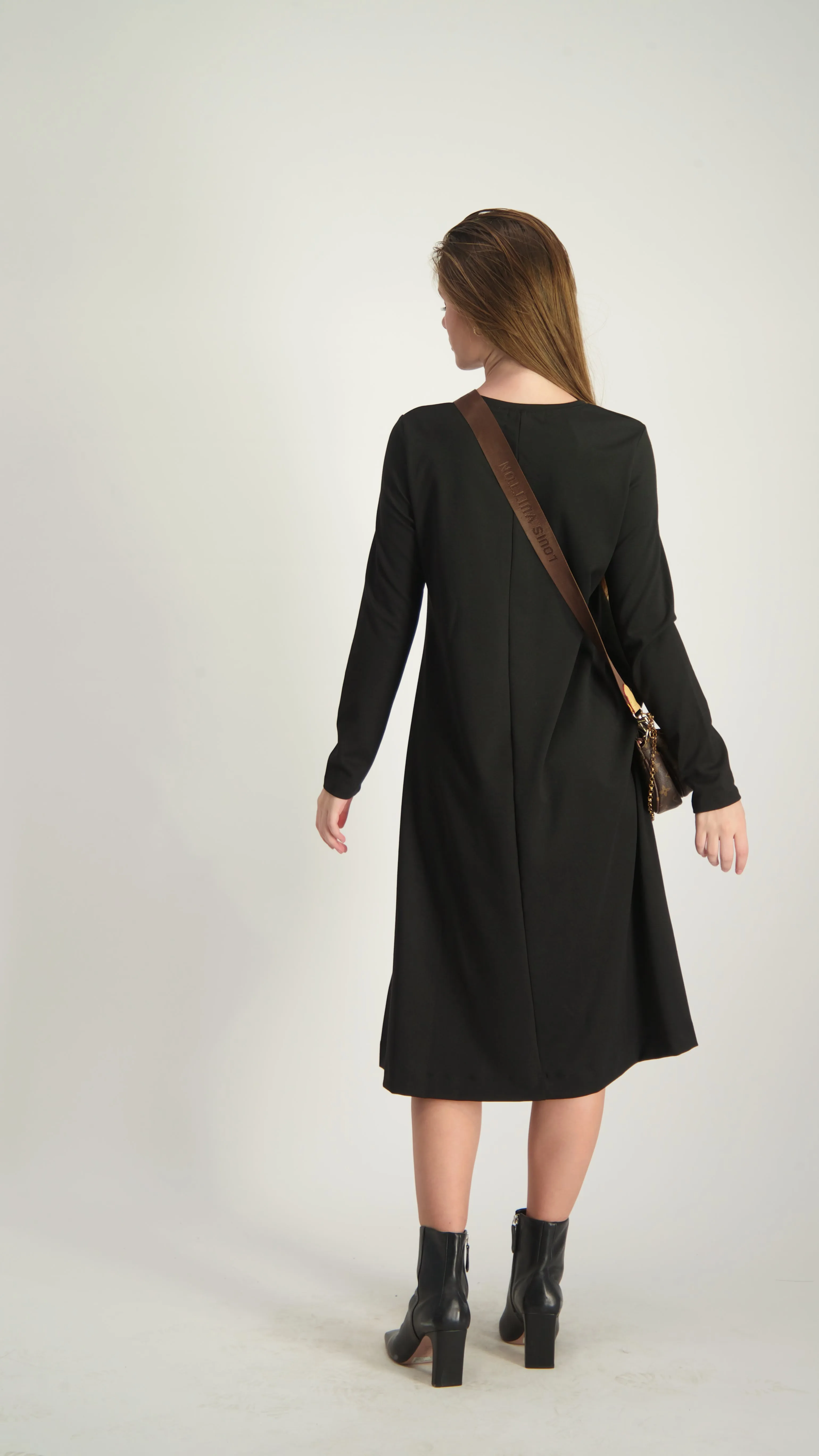 A-Line Cotton Dress / Black