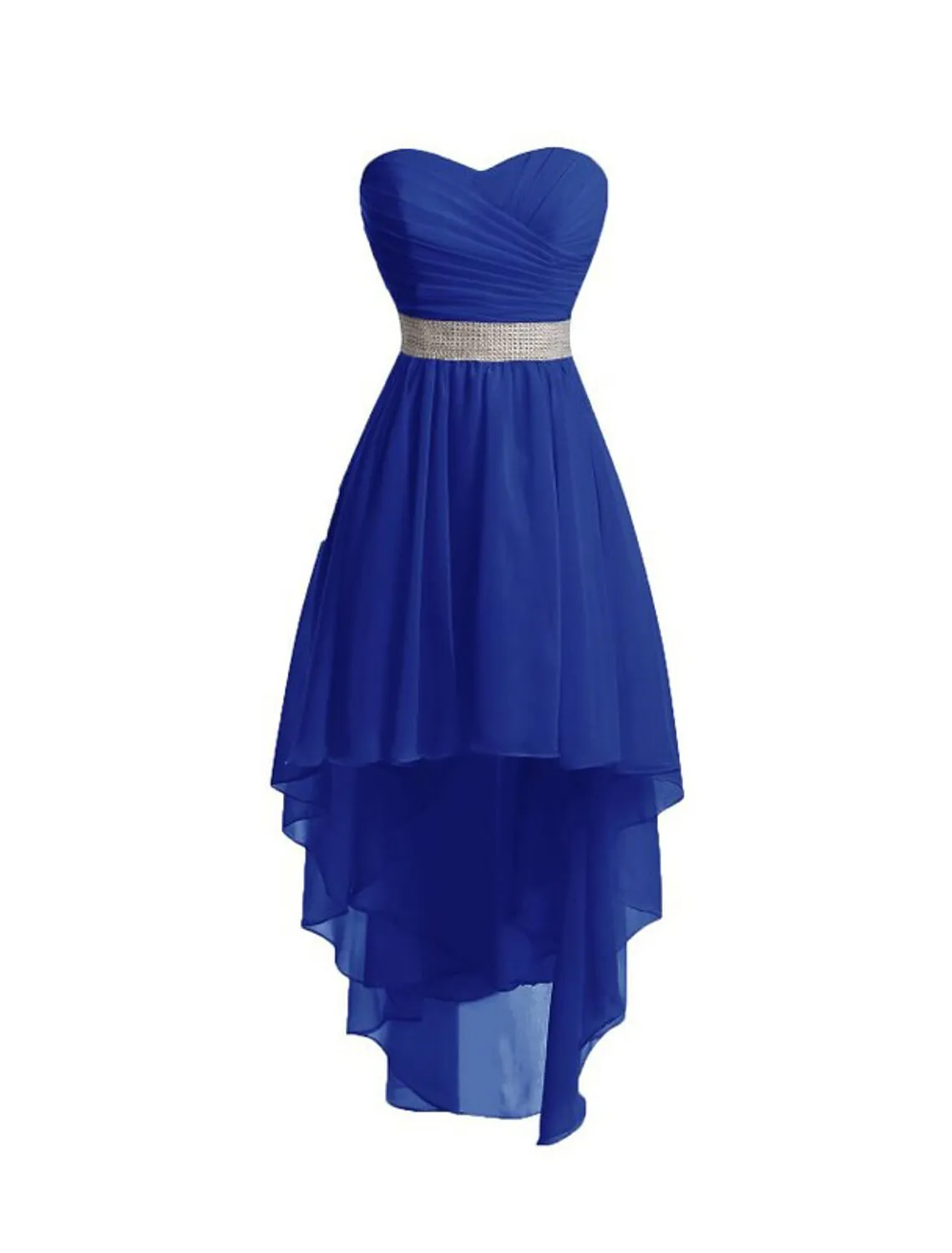 A-Line Homecoming Dresses Tiered Dress Strapless High Low Dress Asymmetrical Sleeveless Chiffon With Ruched