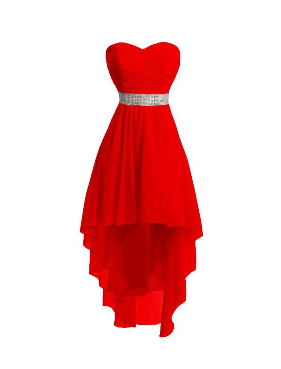 A-Line Homecoming Dresses Tiered Dress Strapless High Low Dress Asymmetrical Sleeveless Chiffon With Ruched