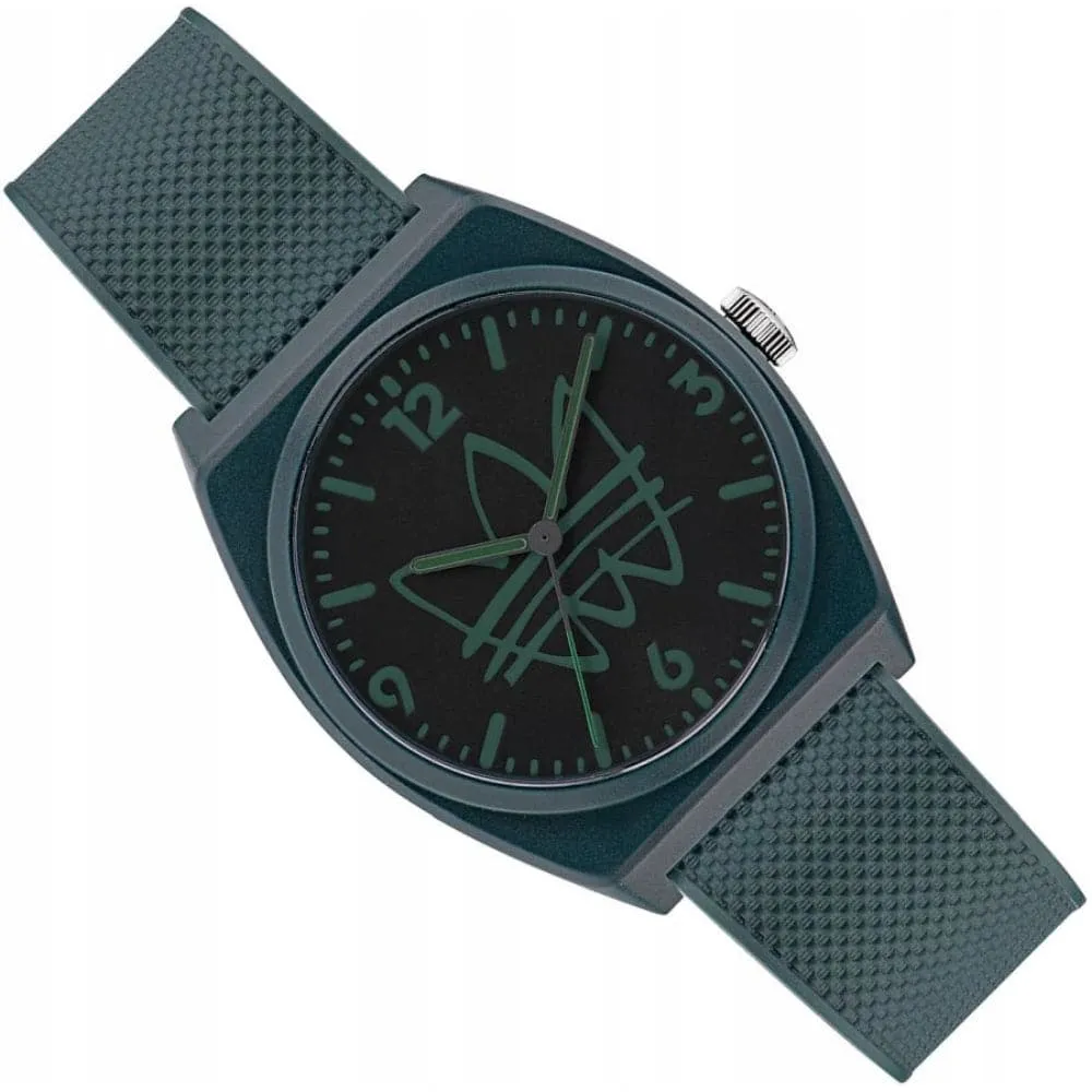 Adidas Analog Black Dial Green Resin Strap Unisex Watch AOST22566