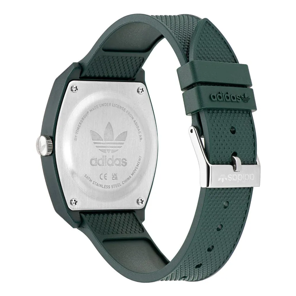 Adidas Analog Black Dial Green Resin Strap Unisex Watch AOST22566