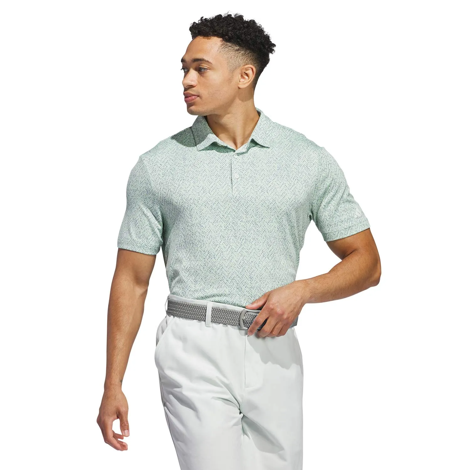 adidas Golf Ultimate365 Jacquard Polo Shirt - Semi Green Spark