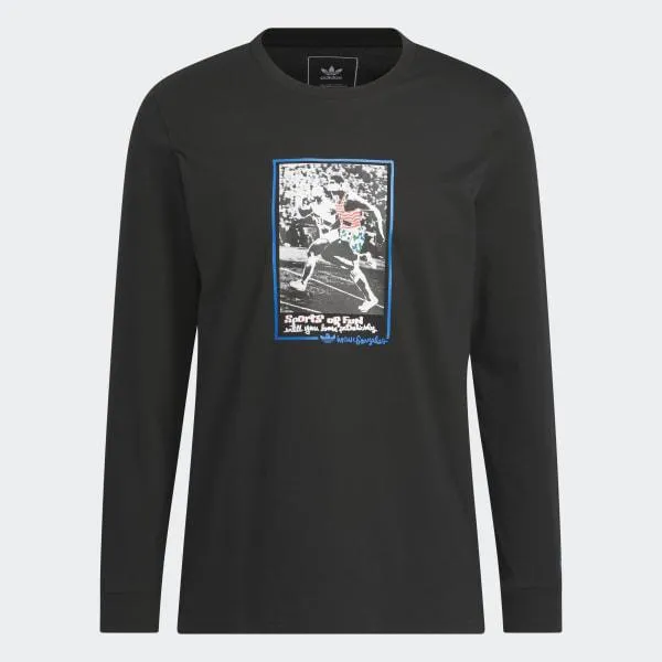 Adidas Graphic Shmoofoil Long Sleeve Tee Black