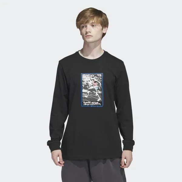 Adidas Graphic Shmoofoil Long Sleeve Tee Black