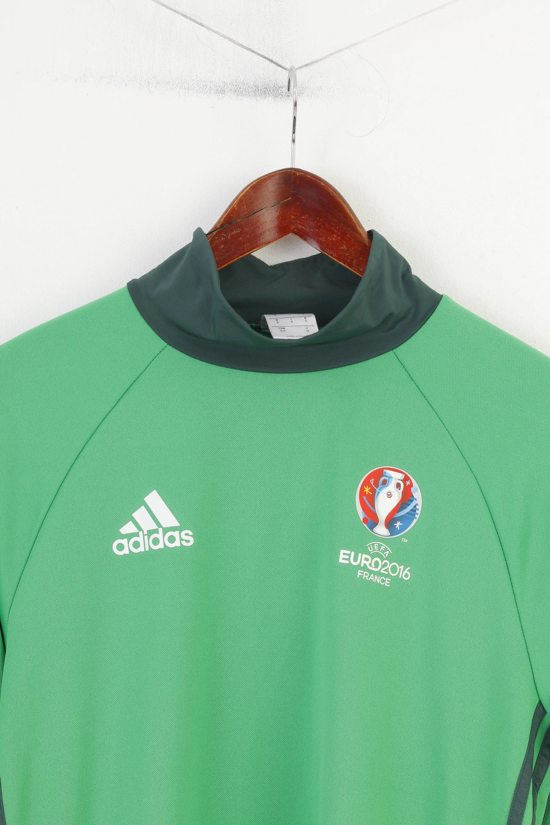 Adidas Men S Shirt Football Club Green Long Sleeve Euro 2016 France Top