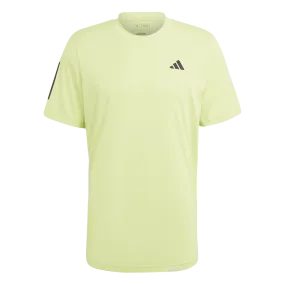 Adidas Men's Club 3 Stripe Tee Lime