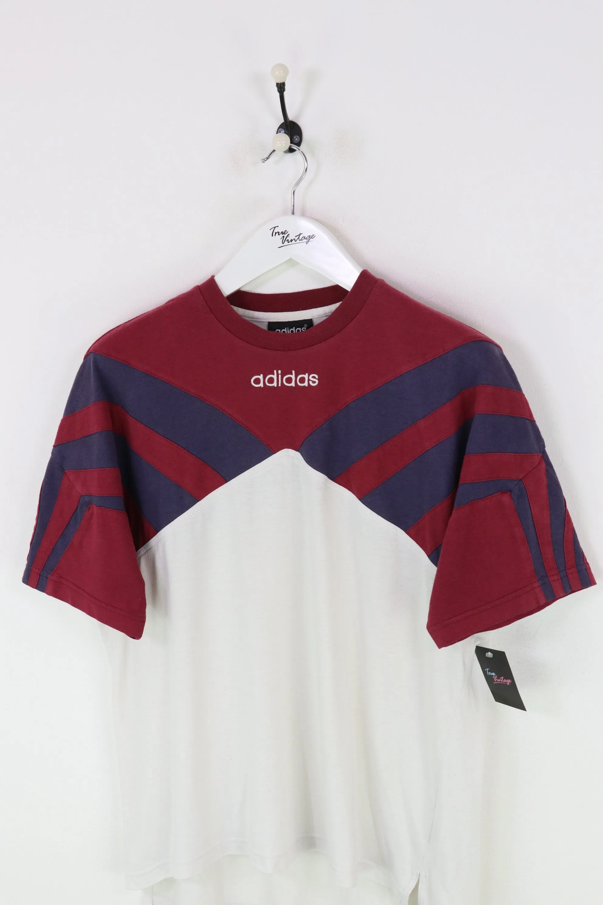 Adidas T-shirt White/Red/Navy Medium