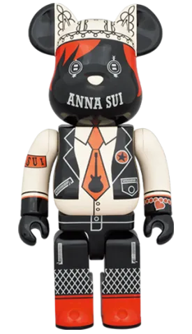 Anna Sui Red and Beige 400% Bearbrick by Medicom Toy