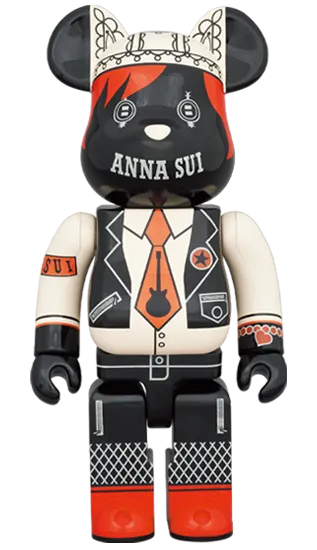 Anna Sui Red and Beige 400% Bearbrick by Medicom Toy