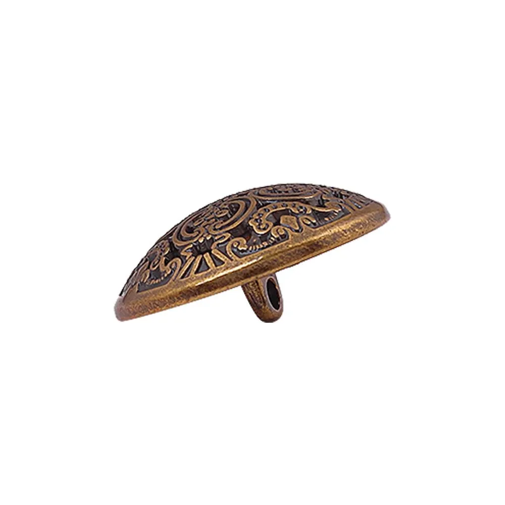 Antique Gold Cutwork Design Round Shape Shank Metal Buttons