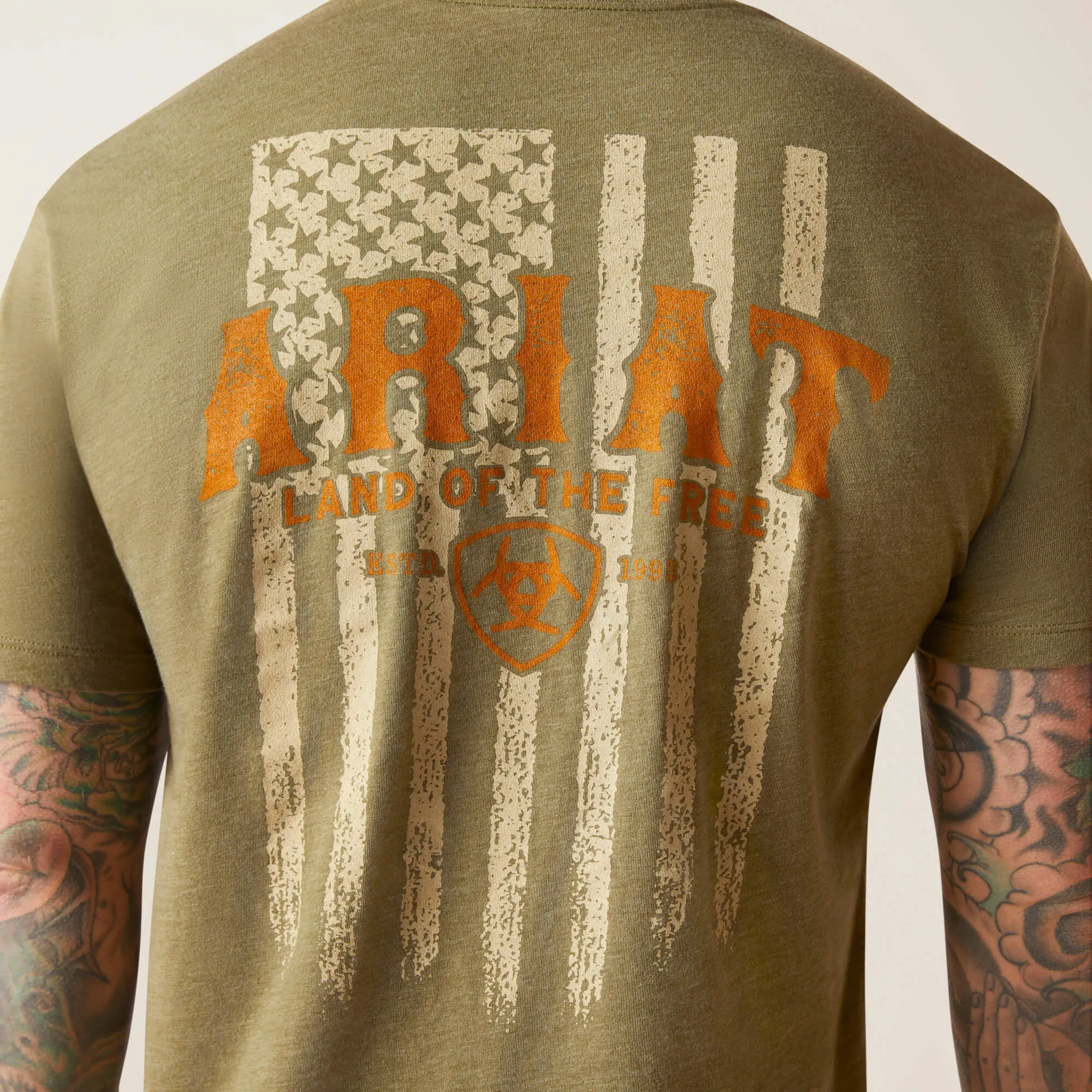 Ariat Men's Western Vertical Flag Tee