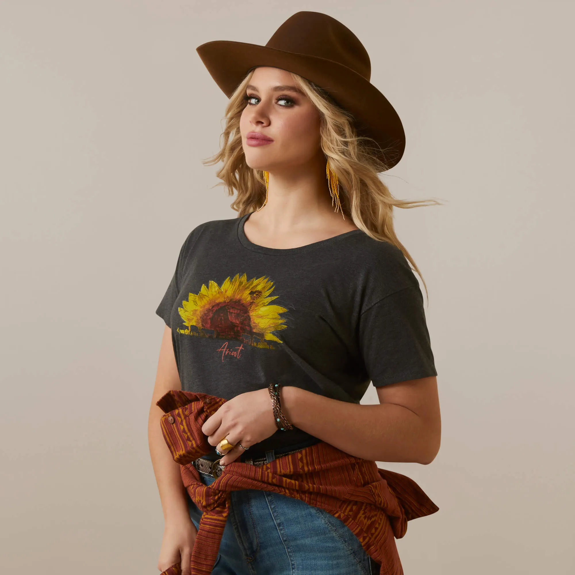 Ariat Women's Sunflower Cow Tee