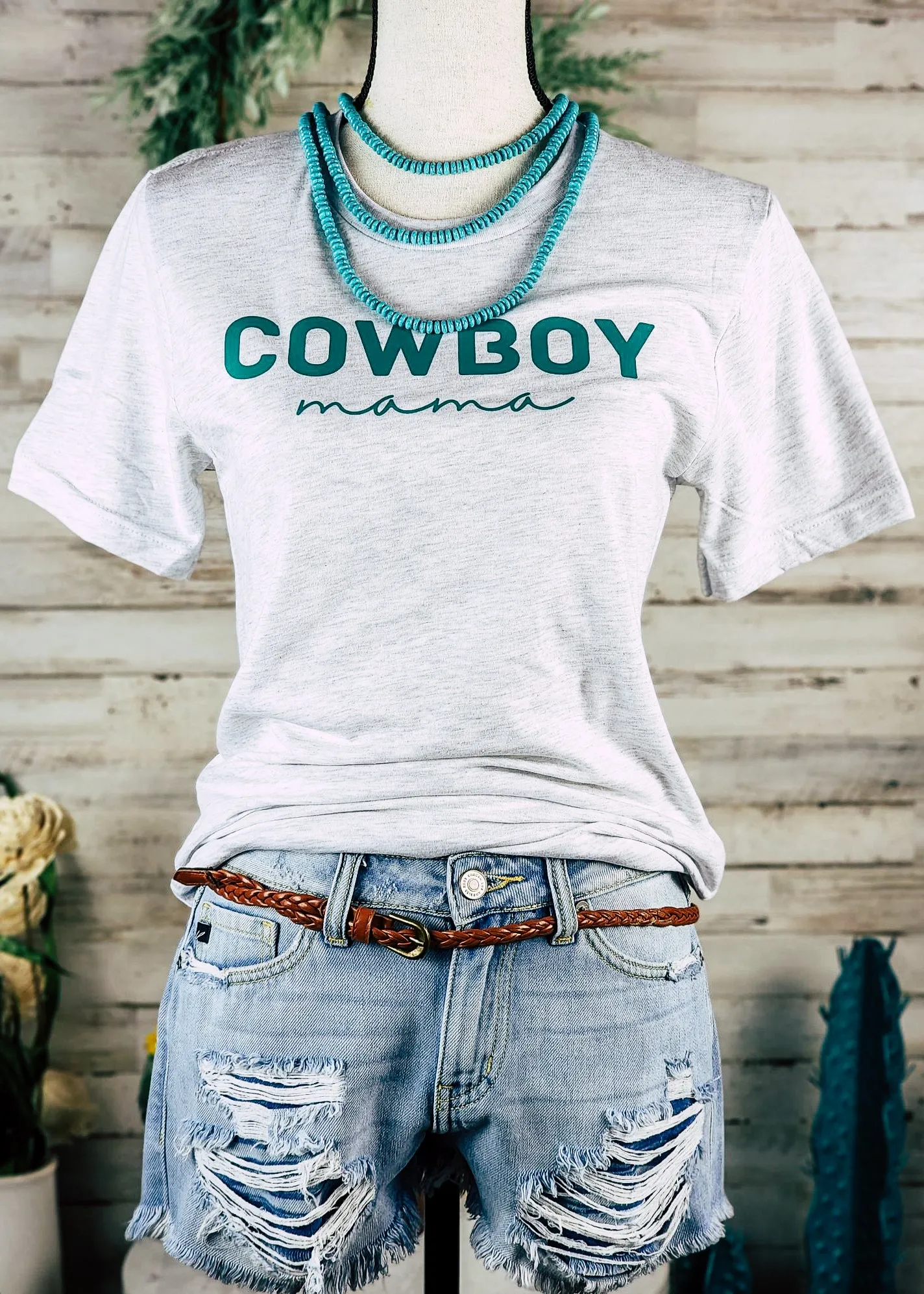 Ash Cowboy Mama Short Sleeve Graphic Tee