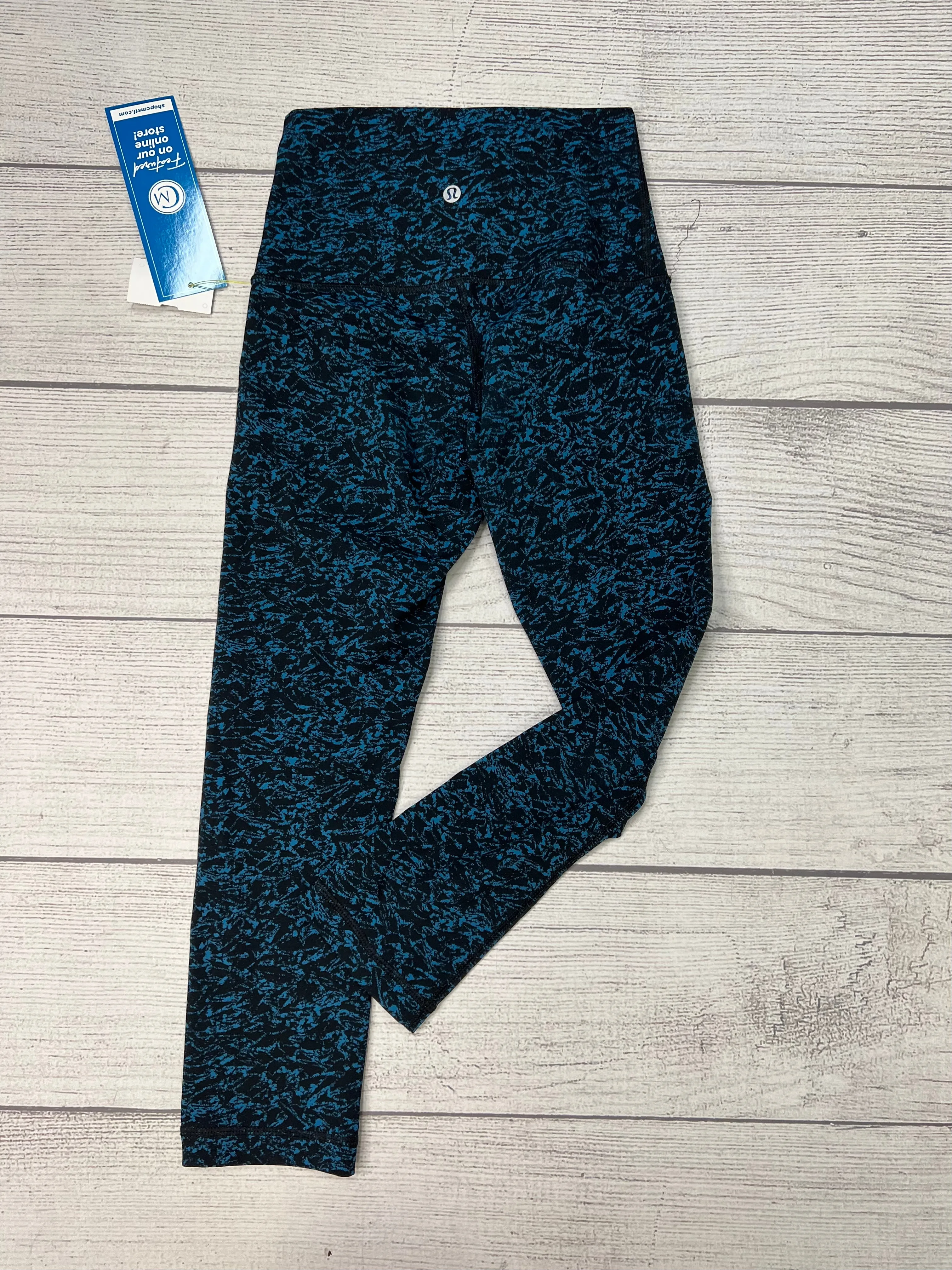 Athletic Capris By Lululemon In Blue Black, Size: S