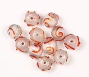 Baby Pink Fancy Glass Beads - 12 mm