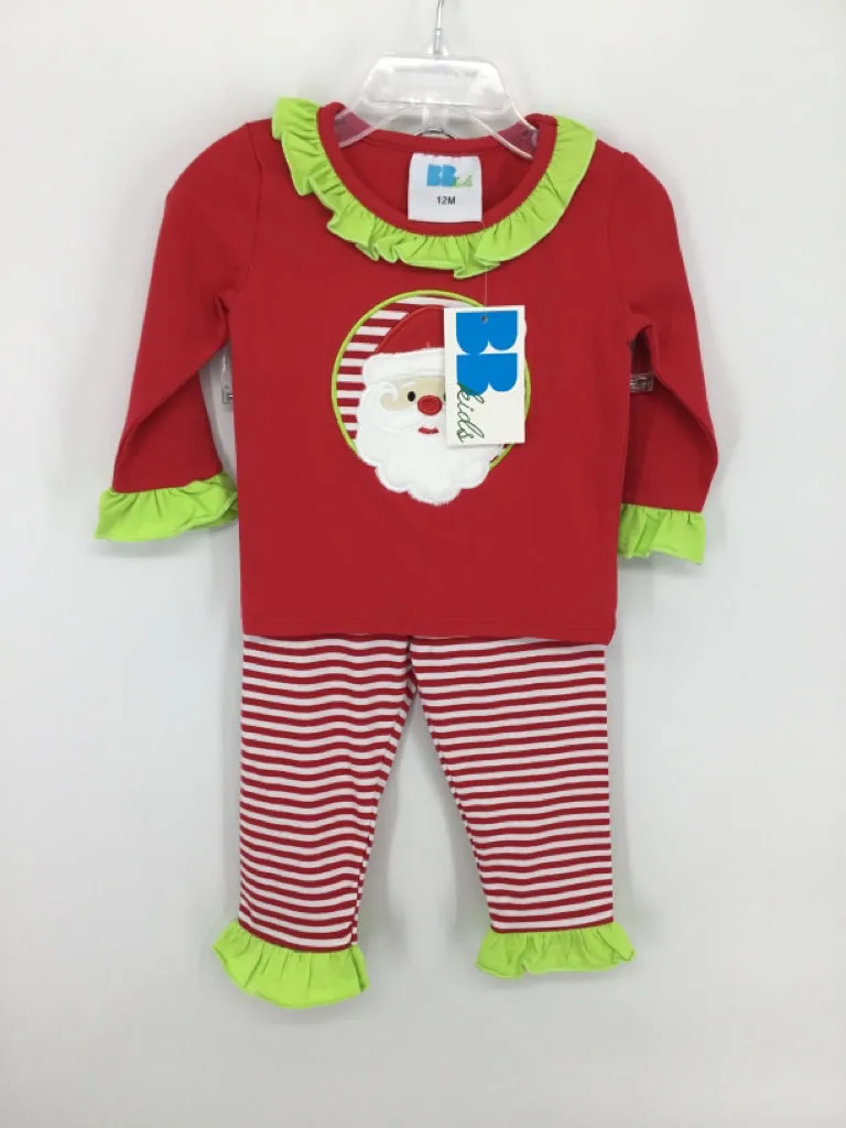 BB Kids Child Size 12 Months Red Christmas Outfit