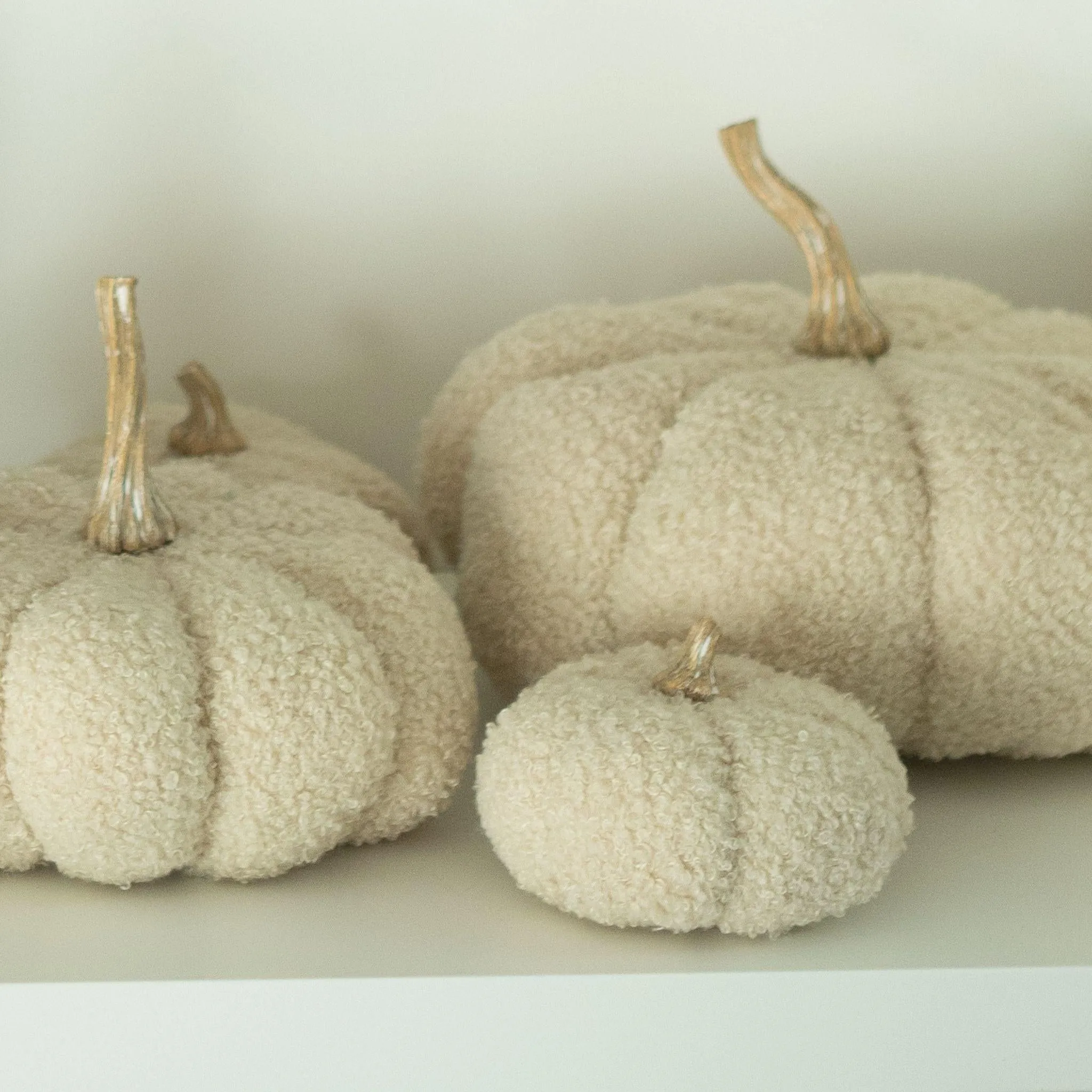 Beige Boucle Pumpkins