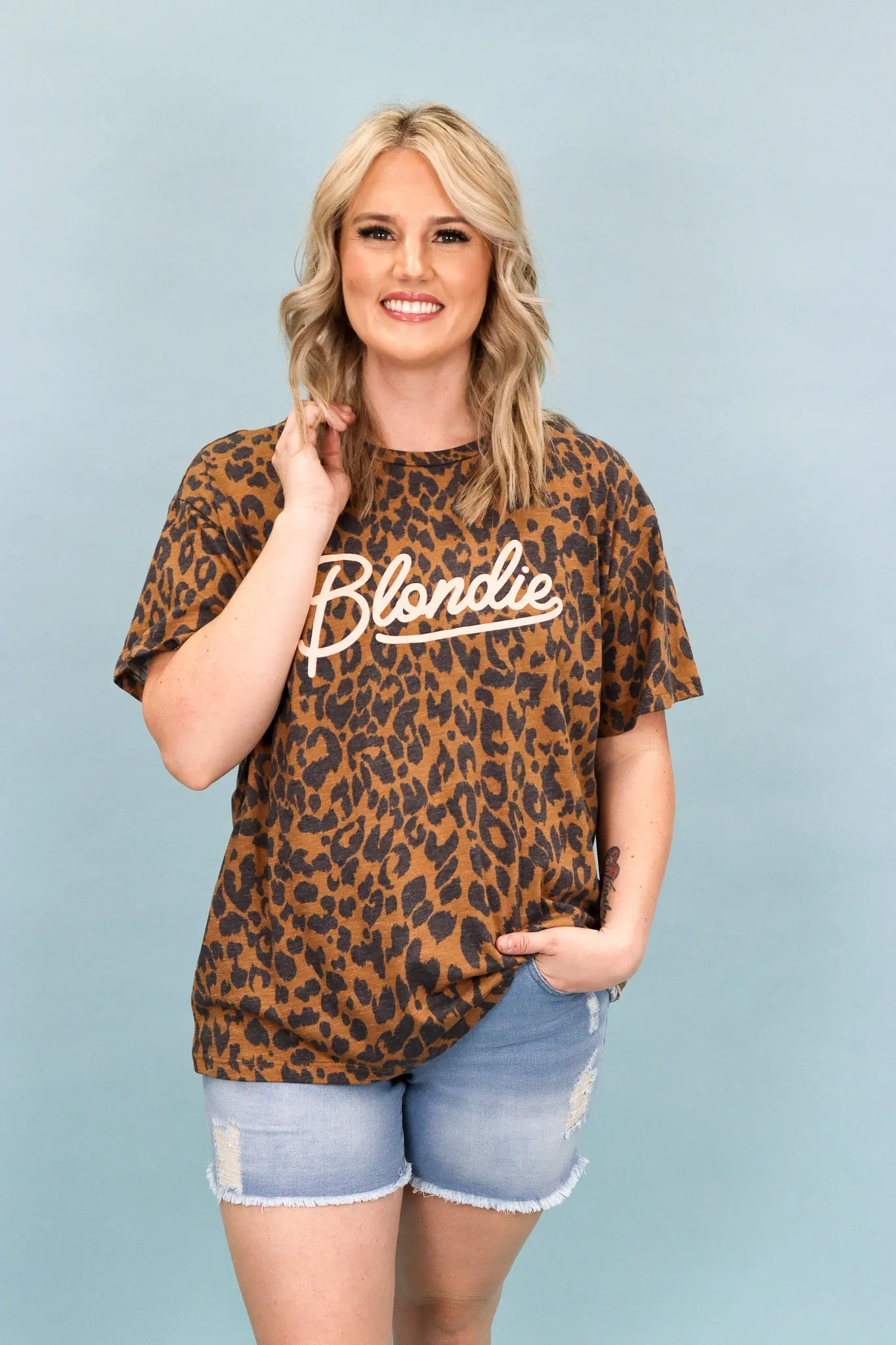 Blondie Graphic Leopard Tee