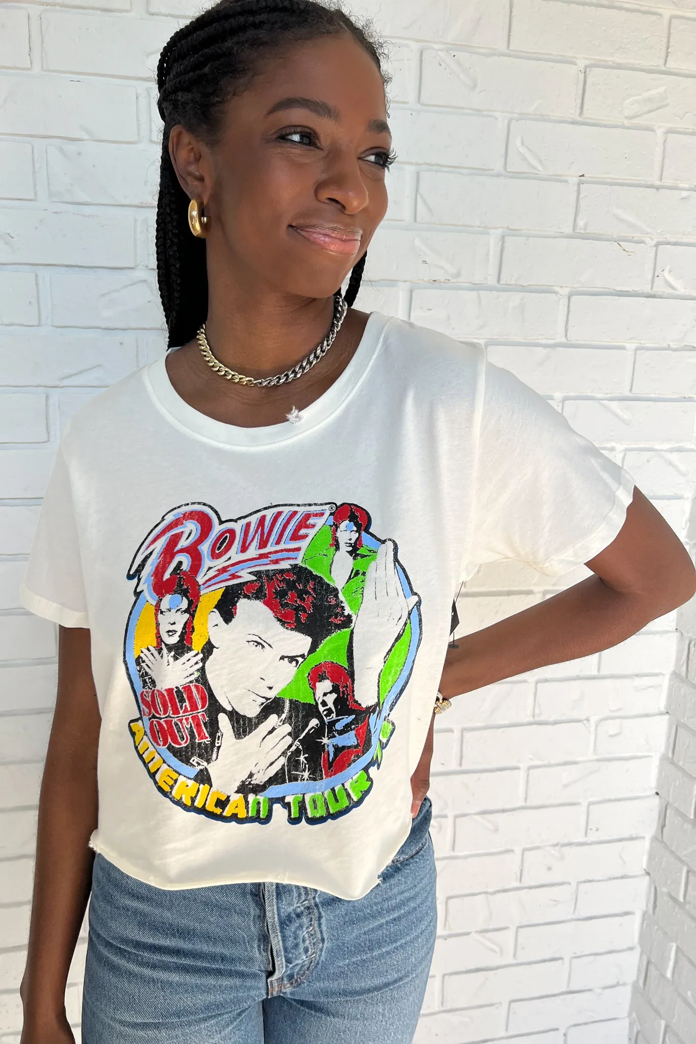 Bowie Faces Crop Tee