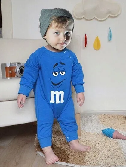 Boys And Girls M&M Long Sleeve Rompers