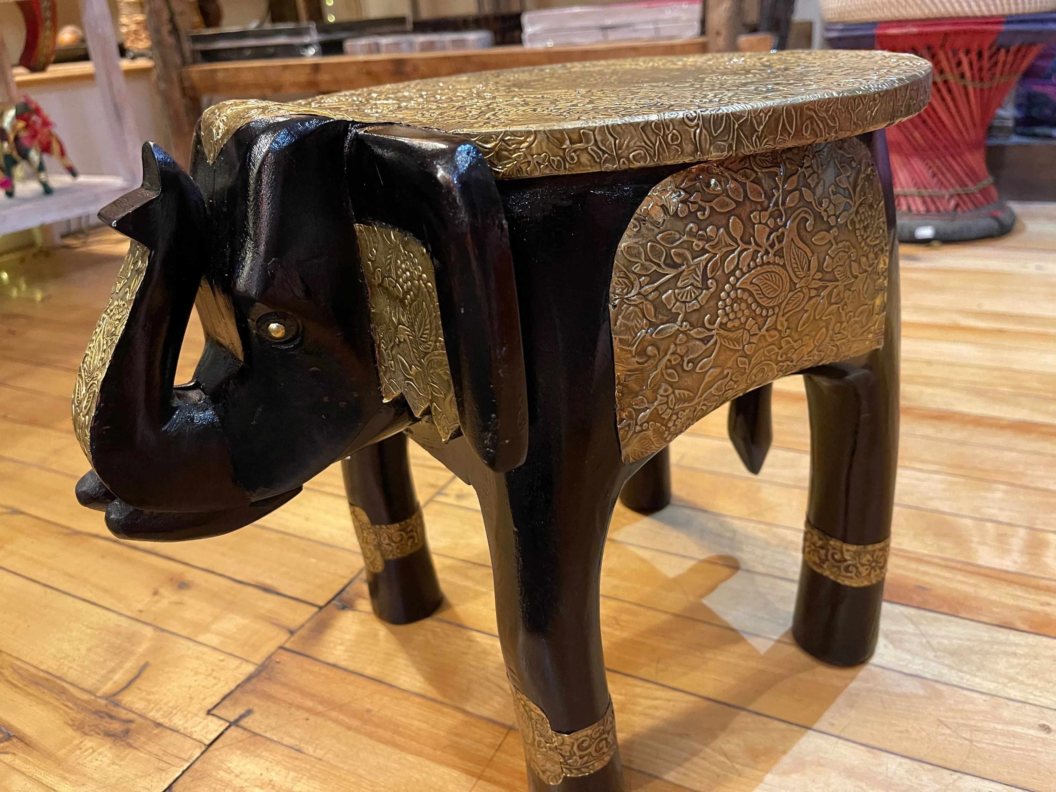 Brass Elephant Stool