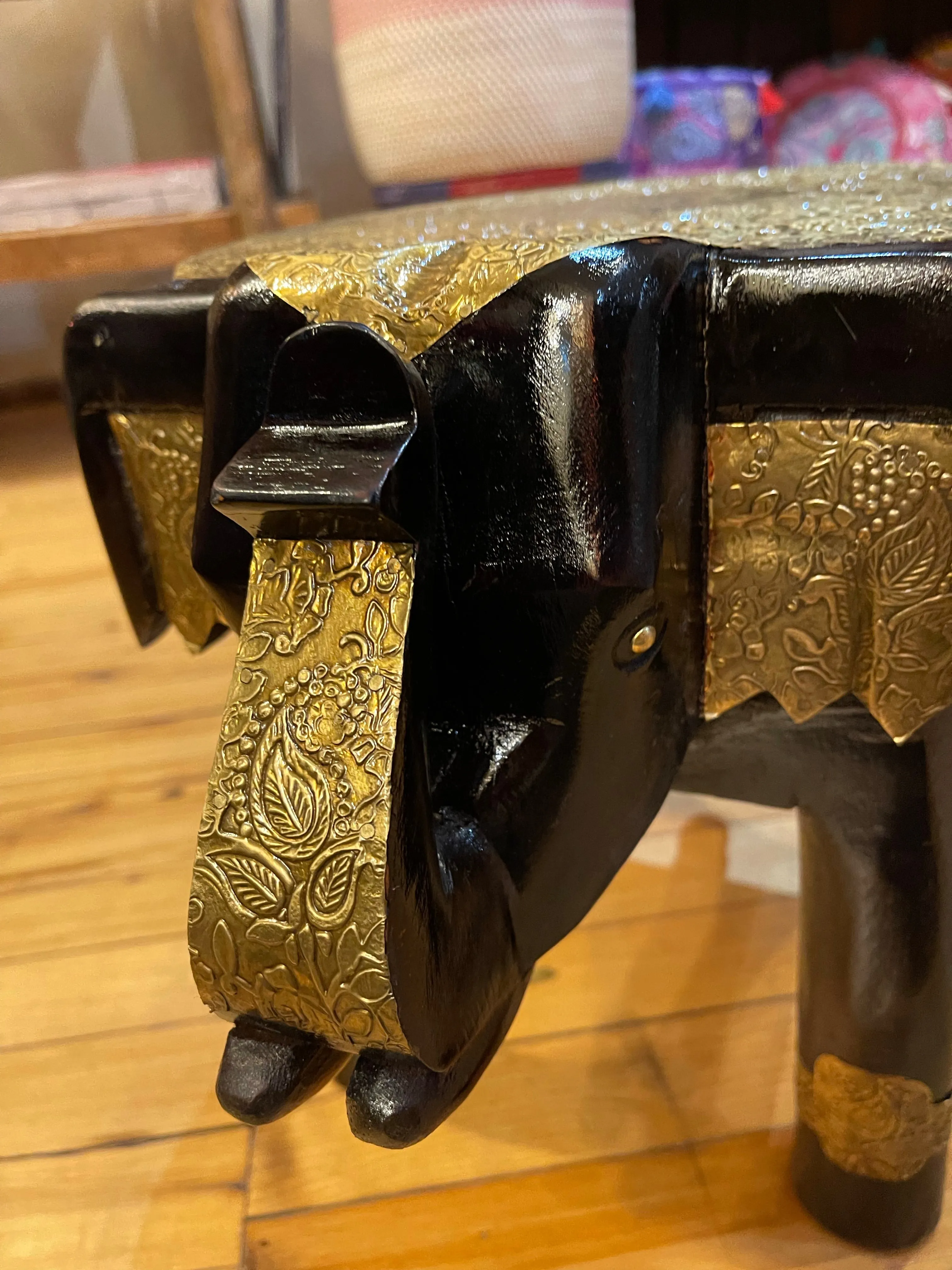 Brass Elephant Stool