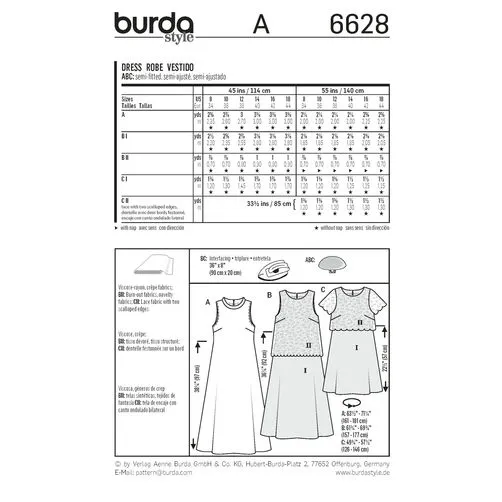 Burda Dresses 6628