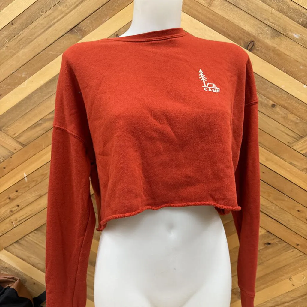 Camp Brand Goods - Sweatshirt - MSRP $90: Orange-women-MD