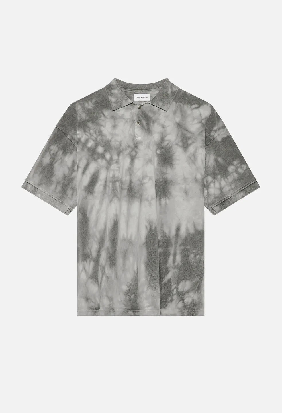 Charcoal Tie-Dye Oversized Polo / Lunar