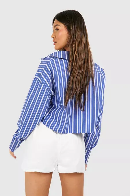 City Stripe Cropped Boxy Top