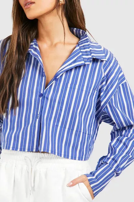 City Stripe Cropped Boxy Top