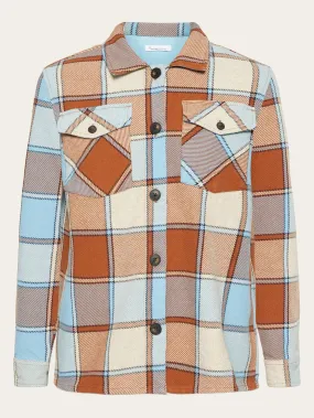 Classic checked overshirt - GOTS/Vegan - Beige check