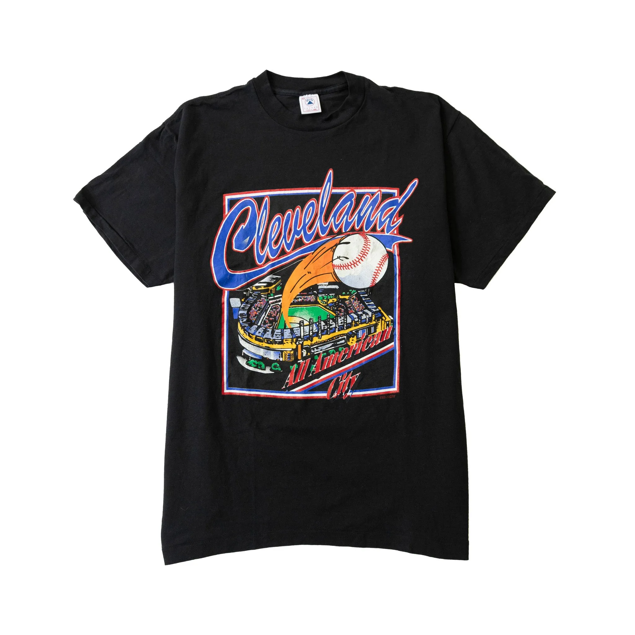 Cleveland All American Single Stitch Baseball Tee