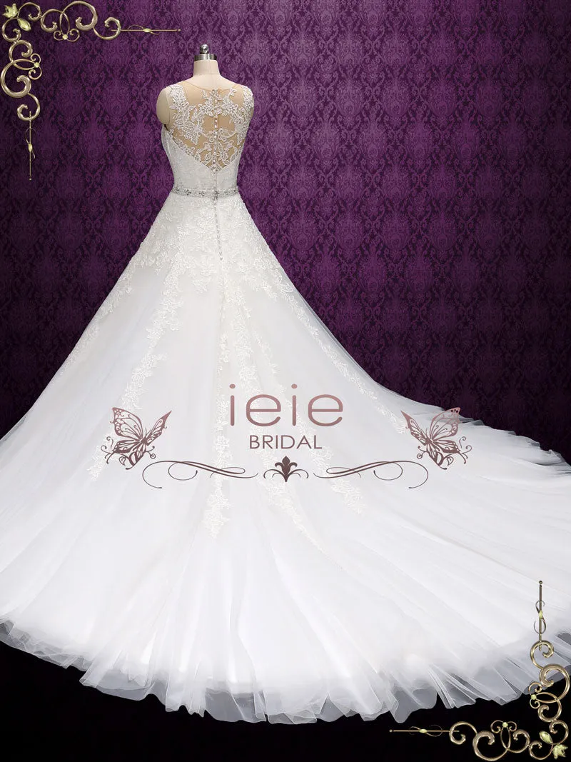 Convertible Lace Wedding Dress with Detachable Skirt ANNISE