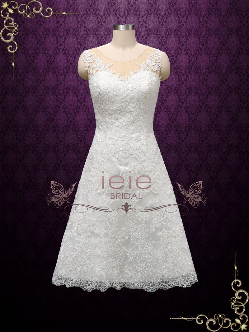 Convertible Lace Wedding Dress with Detachable Skirt ANNISE