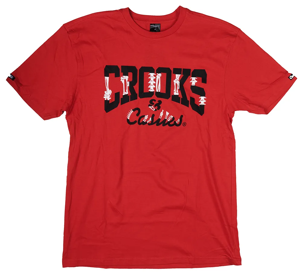 CROOKS & CASTLES GRAPHIC T-SHIRT RED - B2C80701