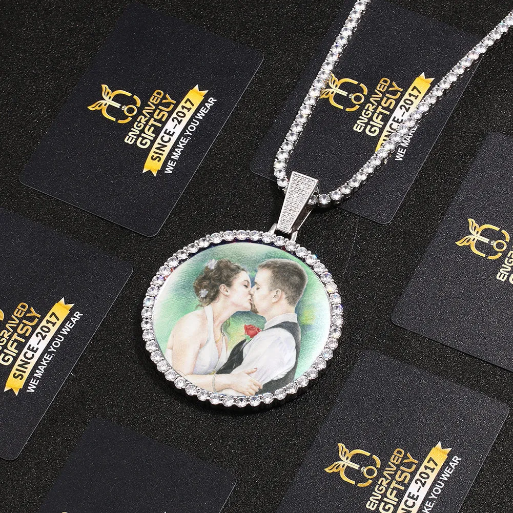 Custom Photo Medallion Necklace-Christmas Gifts For Women