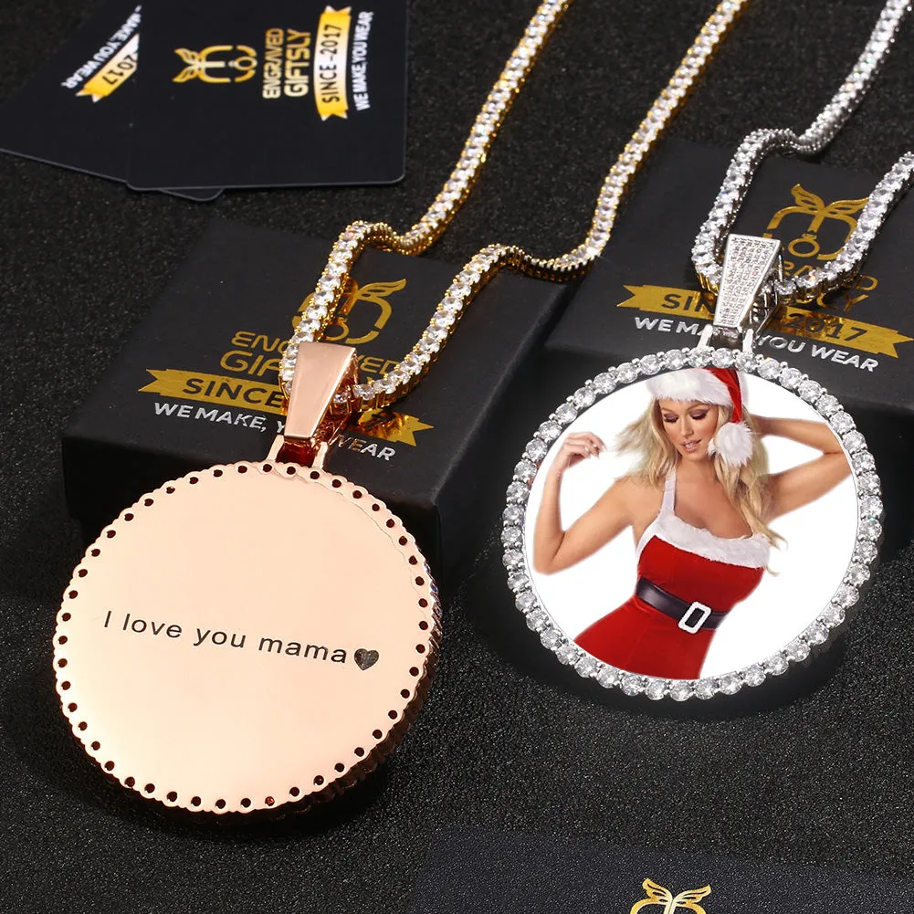 Custom Photo Medallion Necklace-Christmas Gifts For Women